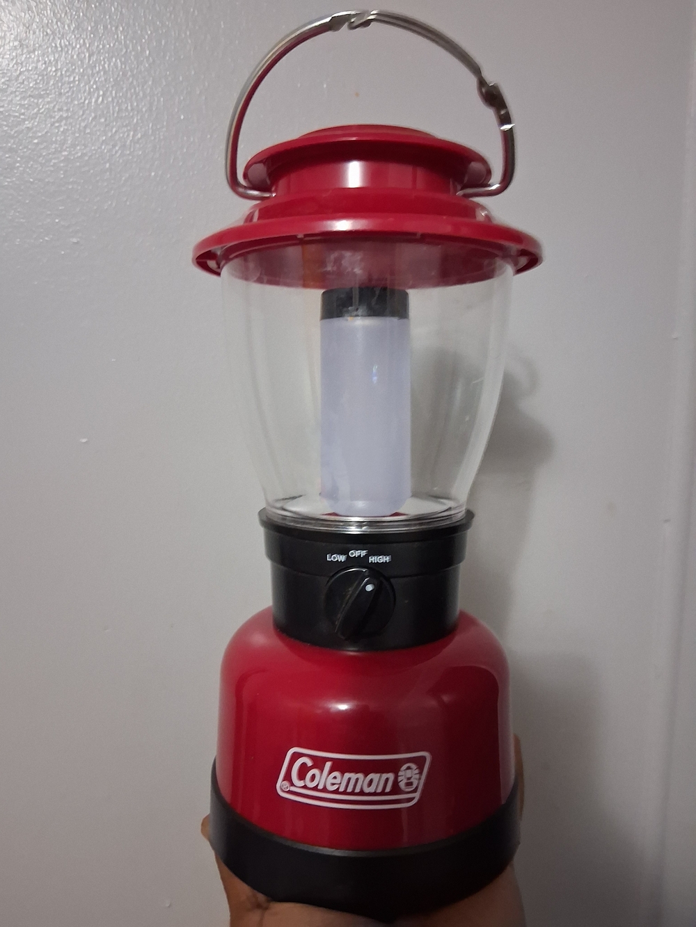 Coleman Red LED Camping Lantern - Portable Party & Outdoor Light